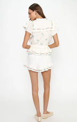 Cannes Shorts ~ Wild Meadow Embroidery